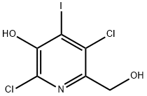 2,5-Dichloro-6-(hydroxymethyl)-4-iodopyridin-3-ol Struktur