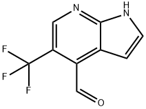 5-(Trifluoromethyl)-1H-pyrrolo[2,3-b]pyridine-4-carbaldehyde Struktur