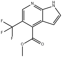 Methyl 5-(trifluoromethyl)-1H-pyrrolo[2,3-b]-pyridine-4-carboxylate Struktur