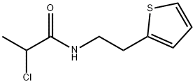 2-chloro-N-[2-(thiophen-2-yl)ethyl]propanamide Struktur