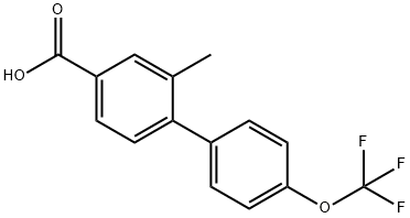 3-Methyl-4-(4-trifluoroMethoxyphenyl)benzoic acid Struktur