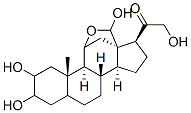 11,18-epoxy-2,3,18,21-tetrahydroxypregnan-20-one Struktur