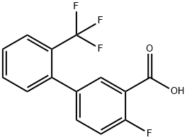 2-Fluoro-5-(2-trifluoromethylphenyl)benzoic acid Struktur