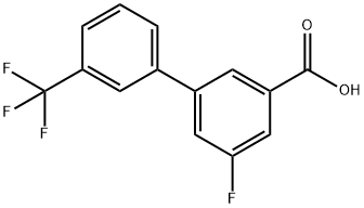 5-Fluoro-3-(3-trifluoromethylphenyl)benzoic acid Struktur