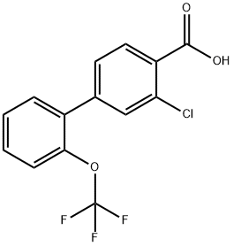 2-Chloro-4-[2-(trifluoroMethoxy)phenyl]benzoic acid Struktur