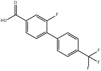 3-Fluoro-4-(4-trifluoromethylphenyl)benzoic acid Struktur