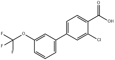 2-Chloro-4-(3-trifluoroMethoxyphenyl)benzoic acid Struktur