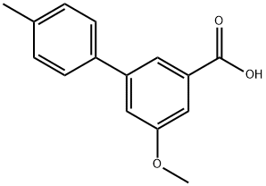 5-Methoxy-3-(4-Methylphenyl)benzoic acid Struktur