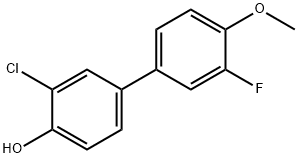 2-Chloro-4-(3-fluoro-4-methoxyphenyl)phenol Struktur