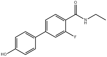 N-Ethyl-3-fluoro-4'-hydroxy-[1,1'-biphenyl]-4-carboxaMide Struktur