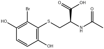 2-bromo-3-(N-acetylcystein-S-yl)hydroquinone Struktur