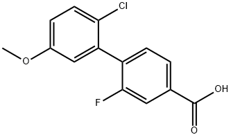 2'-Chloro-2-fluoro-5'-Methoxy-[1,1'-biphenyl]-4-carboxylic acid Struktur