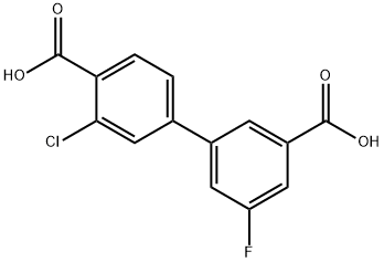 3'-Chloro-5-fluoro-[1,1'-biphenyl]-3,4'-dicarboxylic acid Struktur