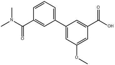 3-[3-(N,N-DiMethylaMinocarbonyl)phenyl]-5-Methoxybenzoic acid|3-[3-(N,N-DiMethylaMinocarbonyl)phenyl]-5-Methoxybenzoic acid