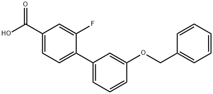 3'-(Benzyloxy)-2-fluoro-[1,1'-biphenyl]-4-carboxylic acid Struktur