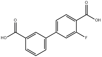 3'-Fluoro-[1,1'-biphenyl]-3,4'-dicarboxylic acid Struktur