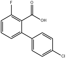 2-(4-Chlorophenyl)-6-fluorobenzoic acid Struktur