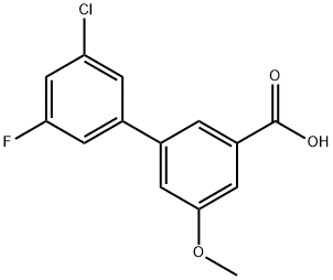 3'-Chloro-5'-fluoro-5-Methoxy-[1,1'-biphenyl]-3-carboxylic acid Struktur