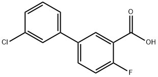 5-(3-Chlorophenyl)-2-fluorobenzoic acid Struktur