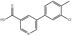 5-(3-Chloro-4-Methylphenyl)nicotinic acid Struktur