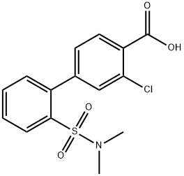 2-Chloro-4-(2-N,N-dimethylsulfamoylphenyl)benzoic acid Structure