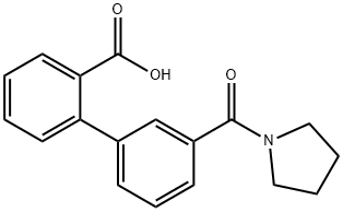 2-(3-Pyrrolidinocarbonylphenyl)benzoic acid Struktur