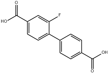 2-Fluoro-[1,1'-biphenyl]-4,4'-dicarboxylic acid Struktur