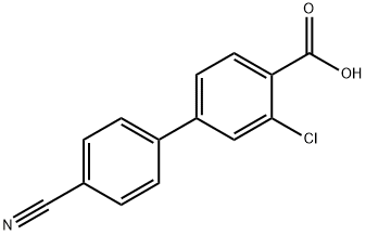 2-CHLORO-4-(4-CYANOPHENYL)BENZOIC ACID Struktur