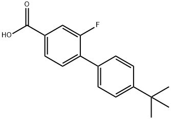 4'-(tert-Butyl)-2-fluoro-[1,1'-biphenyl]-4-carboxylic acid Struktur