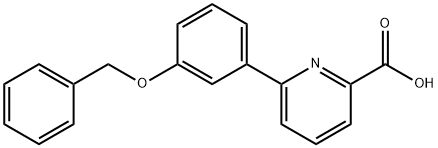 6-(3-Benzyloxyphenyl)picolinic acid Struktur