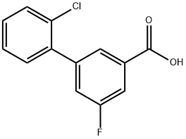 3-(2-Chlorophenyl)-5-fluorobenzoic acid Struktur