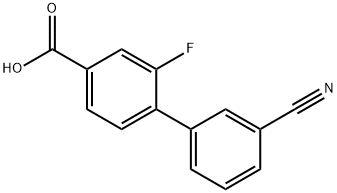 4-(3-Cyanophenyl)-3-fluorobenzoic acid Struktur