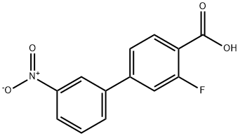 3-Fluoro-3'-nitro-[1,1'-biphenyl]-4-carboxylic acid Struktur