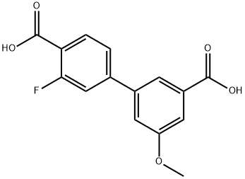 3'-Fluoro-5-Methoxy-[1,1'-biphenyl]-3,4'-dicarboxylic acid Struktur