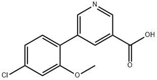 5-(4-Chloro-2-Methoxyphenyl)nicotinic acid Struktur