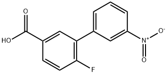 4-Fluoro-3-(3-nitrophenyl)benzoic acid Struktur