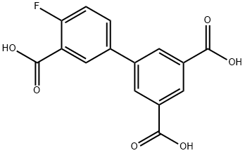 5-(3,5-Dicarboxyphenyl)-2-fluorobenzoic acid Struktur