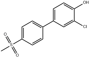 2-Chloro-4-(4-methylsulfonylphenyl)phenol Struktur