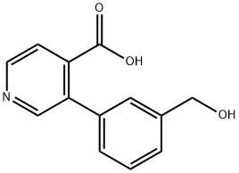 3-(3-Hydroxymethylphenyl)isonicotinic acid Struktur