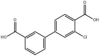 4-(3-Carboxyphenyl)-2-chlorobenzoic acid Struktur