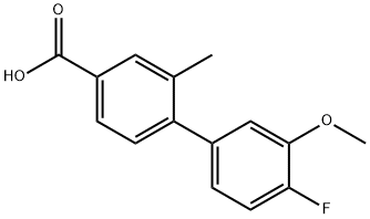 4'-Fluoro-3'-Methoxy-2-Methyl-[1,1'-biphenyl]-4-carboxylic acid Struktur