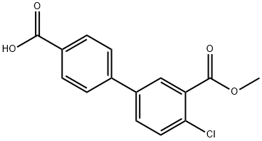 4-(4-Chloro-3-Methoxycarbonylphenyl)benzoic acid Struktur