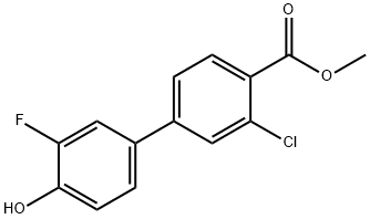 4-(3-Chloro-4-methoxycarbonylphenyl)-2-fluorophenol Struktur