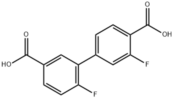 3-(4-Carboxy-3-fluorophenyl)-4-fluorobenzoic acid Struktur