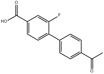 4-(4-Acetylphenyl)-3-fluorobenzoic acid Struktur