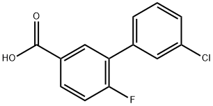 3-(3-Chlorophenyl)-4-fluorobenzoic acid Struktur