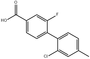 2'-Chloro-2-fluoro-4'-Methyl-[1,1'-biphenyl]-4-carboxylic acid Struktur