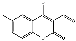 6-FLUORO-4-HYDROXY-2-OXO-2H-CHROMENE-3-CARBALDEHYDE Struktur