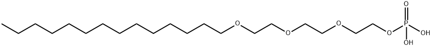 di(triethyleneglycoltetradecylether) phosphate Struktur