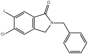 2-Benzyl-5-chloro-6-iodoisoindolin-1-one Struktur